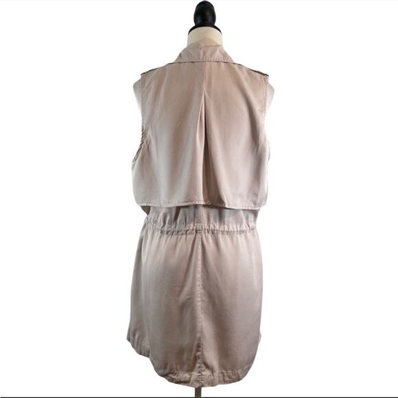 NORDSTROM BB DAKOTA HALLET DRAPE FRONT VEST TENCEL BONE TAN SIZE SMALL - Picture 4 of 11